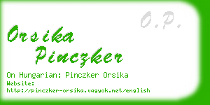 orsika pinczker business card